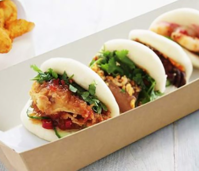 Lotus Leaf Bao Buns (Gua Bao) LARGE Vegan 100pc x 80g Carton (#5396) Frozen Hafz