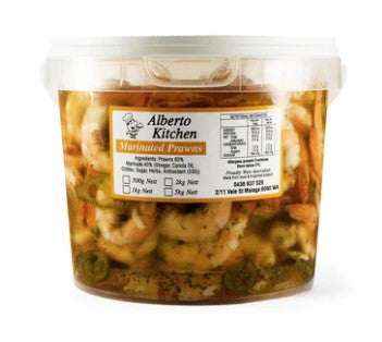 Marinated Prawns 5kg Tub Alberto Kitchen