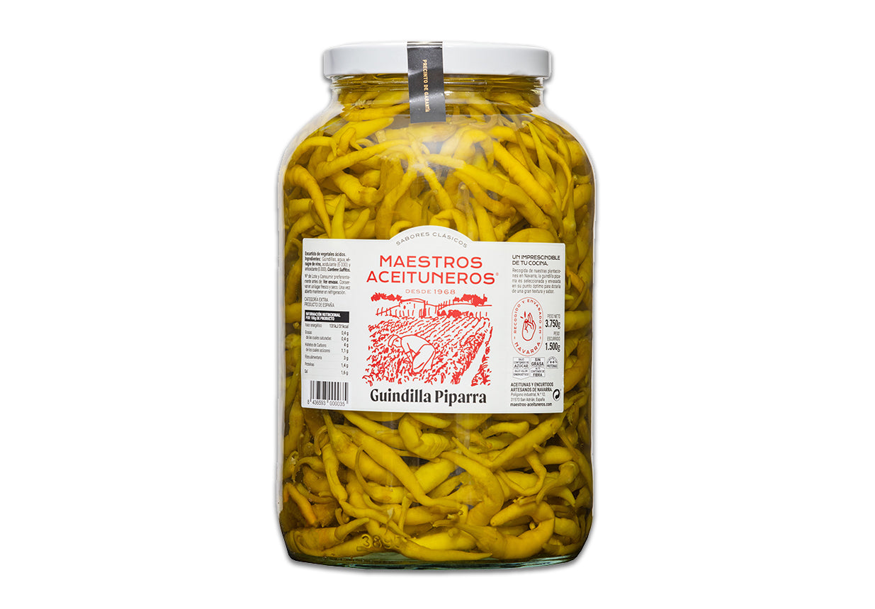 Guindilla Piparra Green Chilli Peppers 3.75kg Jar Maestros Aceituneros