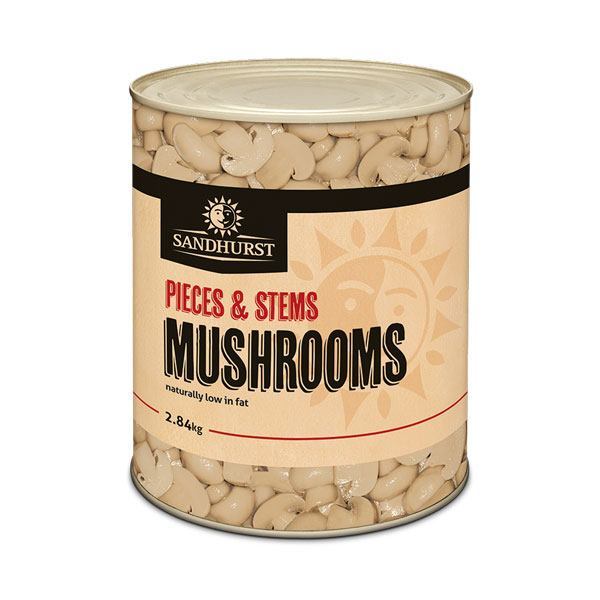Mushrooms Pieces and Stems 2.84kg Tin Sandhurst