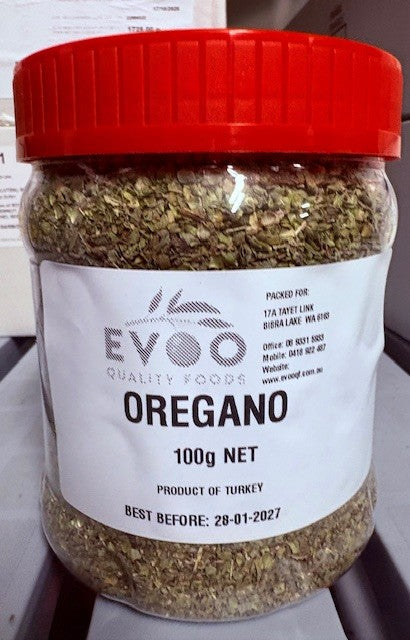 Oregano Dried 100g Tub Evoo QF