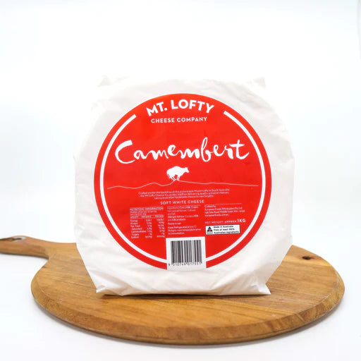 Camembert Cheese RW Priced per kg, approx 1kg Mt Lofty