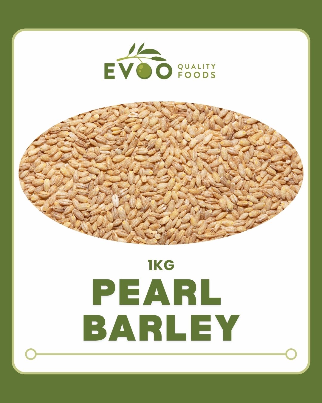 Pearl Barley Grain 1kg Bag EVOO