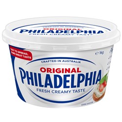 Philadelphia Cream Cheese Spreadable 1kg Kraft (2 Day Pre Order)