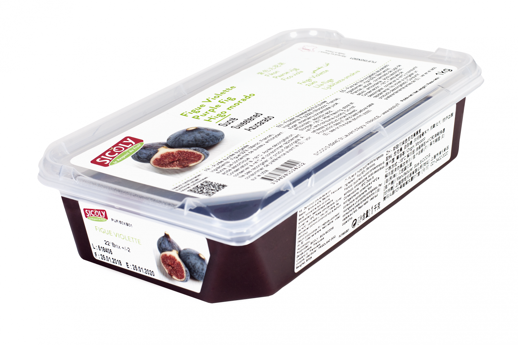 Fig Puree 1kg Frozen Tub (Pre Order 2 days) Sicoly