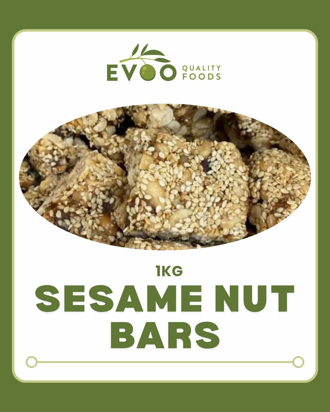 Sesame Nut Bars 1kg Bag EVOO QF (D)