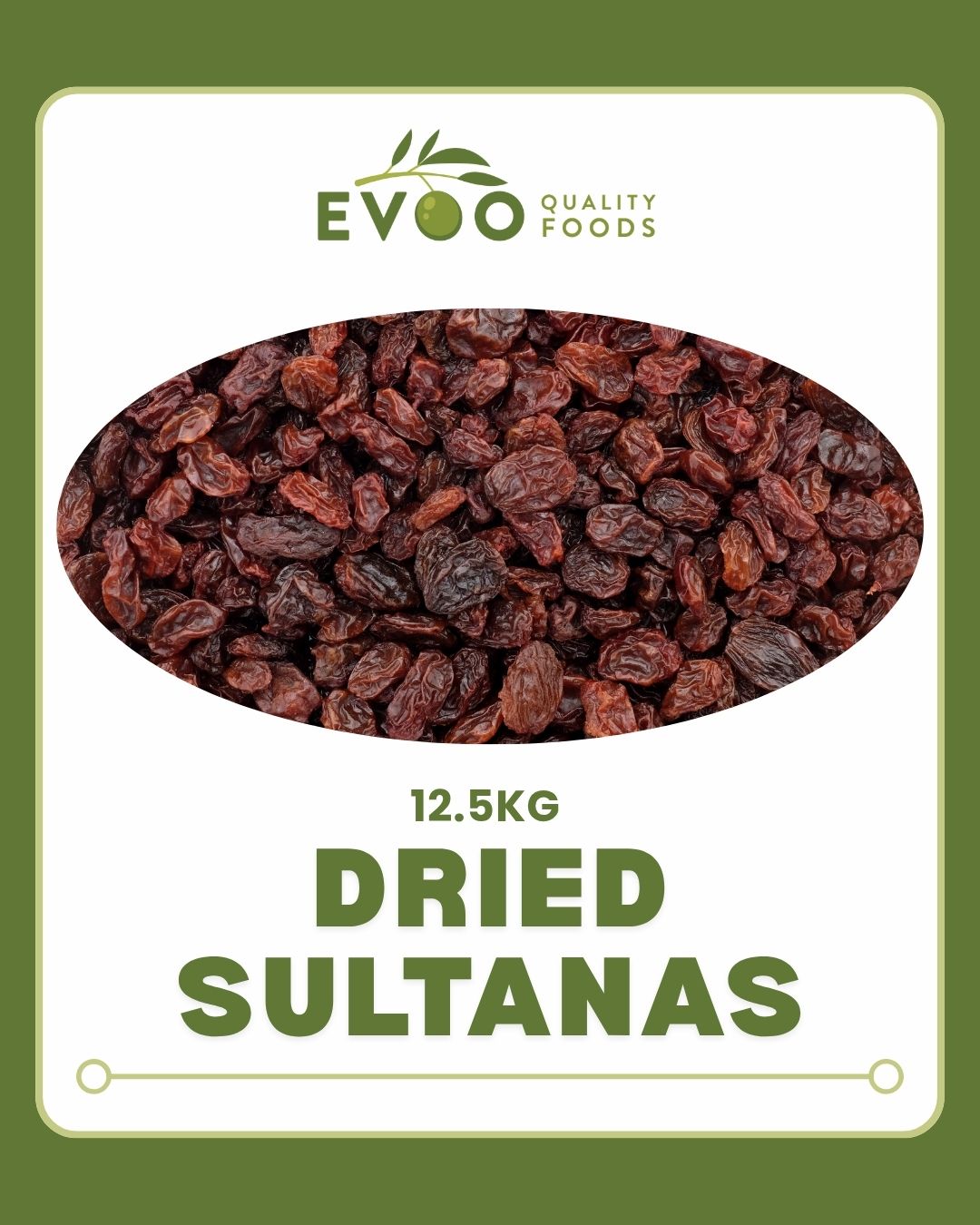 Sultanas Dried Imported 12.5kg Box