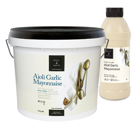 Mayonnaise Aioli Garlic 2.2kg Bucket Birch & Waite