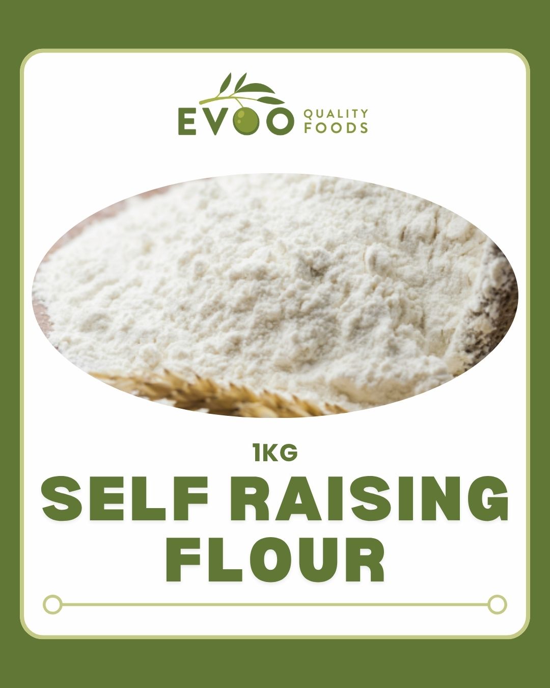 Self Raising Flour 1kg Bag EVOO QF