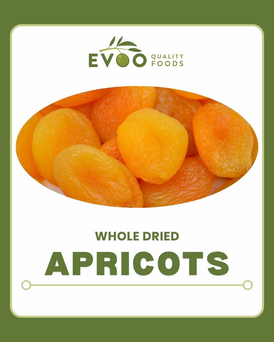 Apricots Whole Dried 1kg Bag Evoo QF