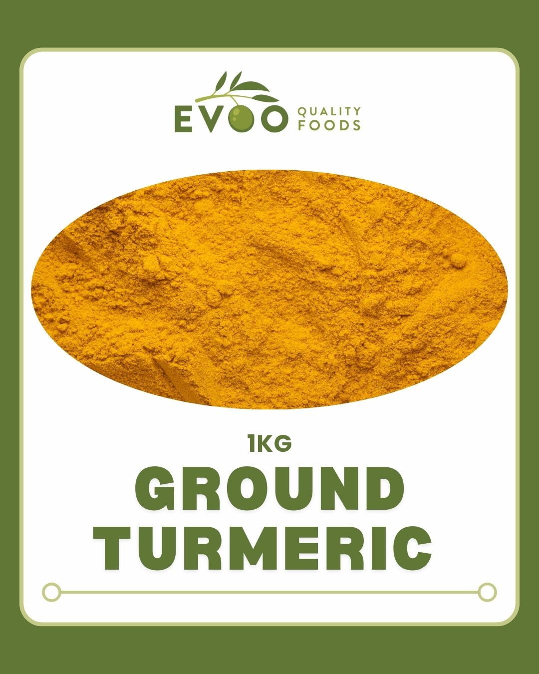 Turmeric Ground 1kg Bag Evoo QF