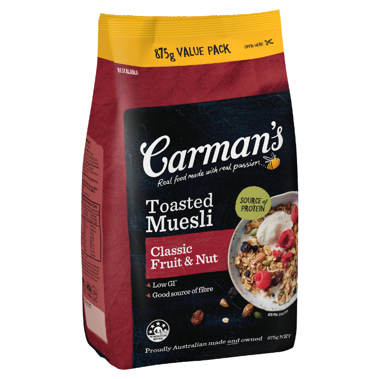 Muesli Classic 875gm bag Carmans