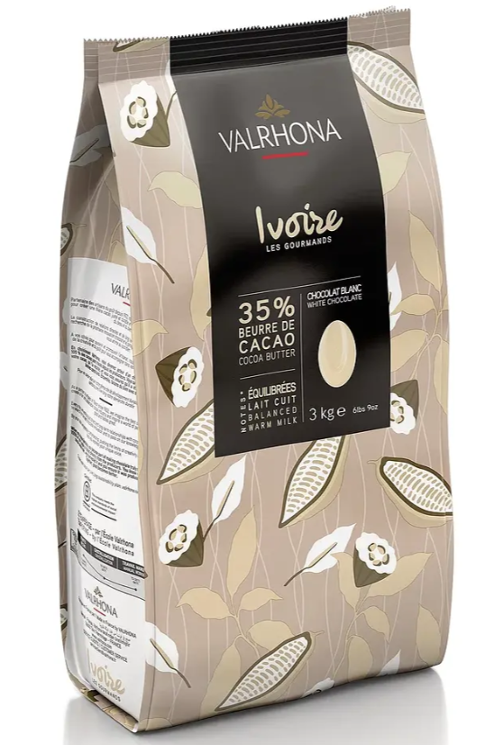 Ivoire 35% White Chocolate 3 x 3kg CARTON Valrhona (Pre Order 7 days)
