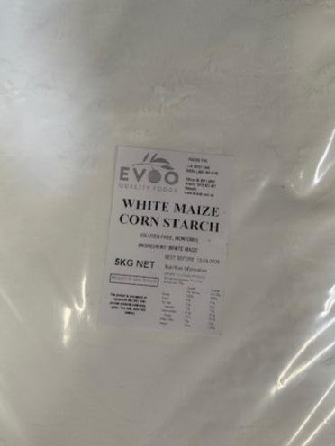 Corn Flour Maize Starch GF 5kg Bag Evoo QF