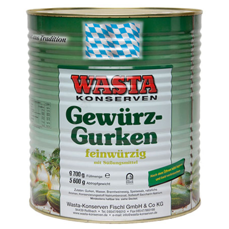 Gherkins Premium German 75/80 9.7kg Can Wasta