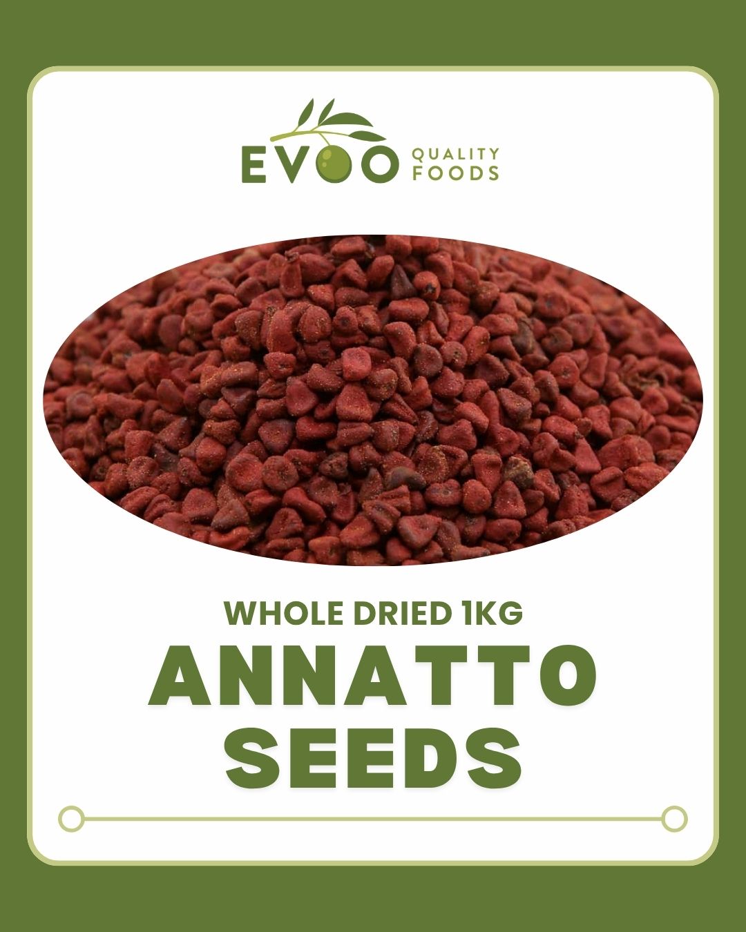 Annatto Seeds Whole Dried 1kg Bag Evoo QF