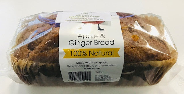 Apple & Ginger Bread 100% Natural 560g x 9/Carton Le Moulin Bakery Frozen (Pre Order 2 days)