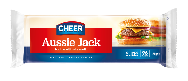 Aussie Jack Hi Melt Cheese Slices 8 x 1.5kg (96pcs) Carton Cheer