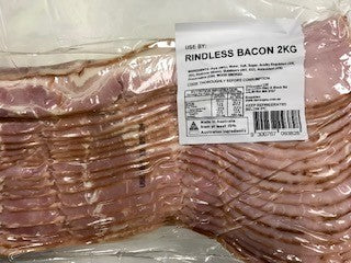 Bacon Middle Rashers Rindless 2kg Packet Dorsogna