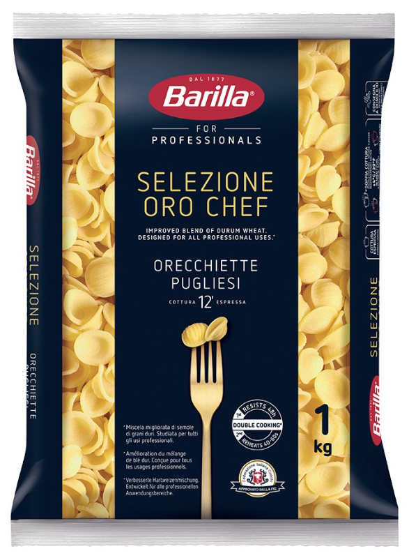 Orecchiette Pugliese Pasta Dried S.O.C 1kg Bag Barilla