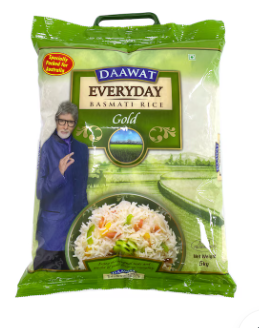 Basmati (Everyday) Rice 5kg Bag Daawat