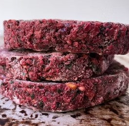 Vegan Unbeetable Beetroot Burger GF (115g x 40) Frozen Carton Made by Kade