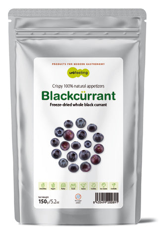 Blackcurrant Freeze Dried Whole 150g Bag LyoFeeling