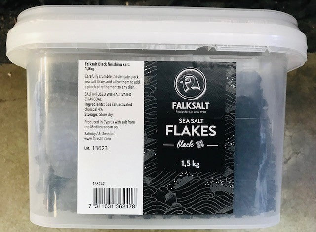 Black Sea Salt Flakes 1.5kg Tub Falksalt