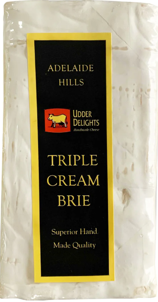 Brie Triple Cream RW Priced per kg, approx 900g Cremeux/Udder Delights/Mt Lofty.
