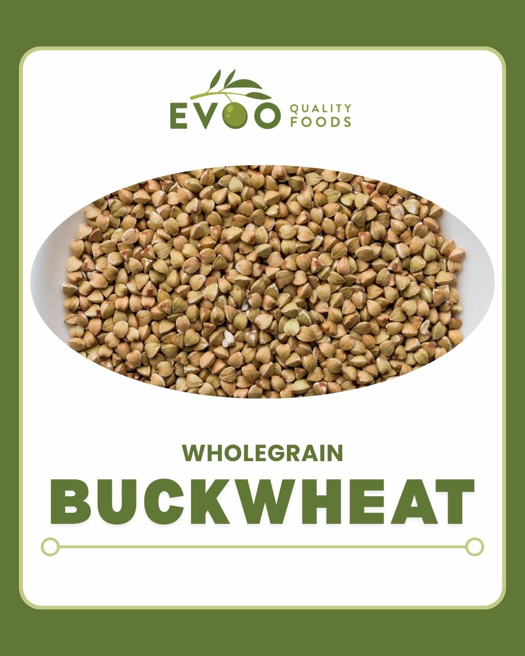 Buckwheat Whole Grain 1kg Bag Evoo QF
