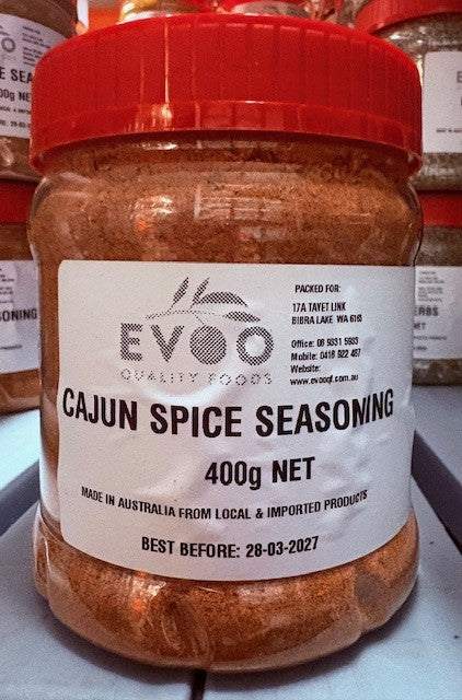 Cajun Spice Seasoning 400g Tub Evoo QF