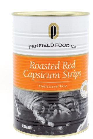 Roasted Red Capsicum Strips 4.2kg Tin Penfield