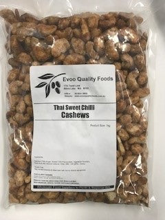 Thai Sweet Chilli Cashews 1kg Bag EVOO QF