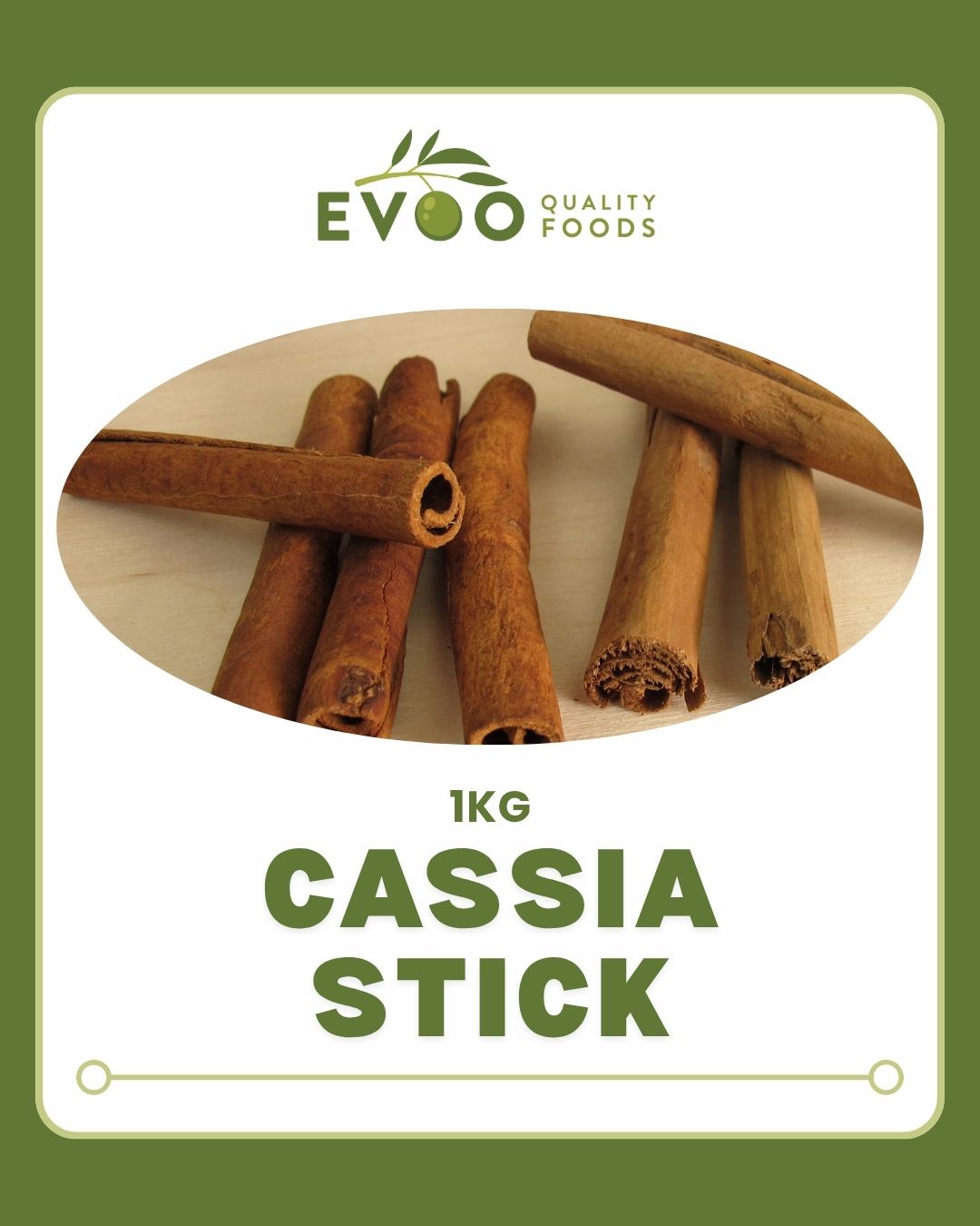 Cassia Sticks (Not Cinnamon Quills) 1kg Bag Evoo QF