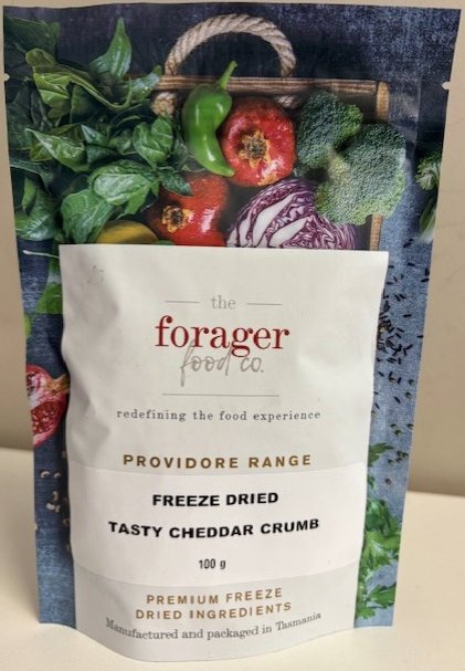 Freeze Dried Tasty Cheddar Crumb 100g Packet The Forager Food Co