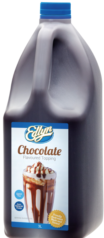 Chocolate Topping 3lt Bottle Edlyn