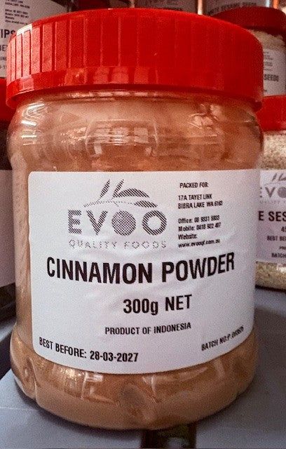 Cinnamon Powder 300g Tub Evoo QF