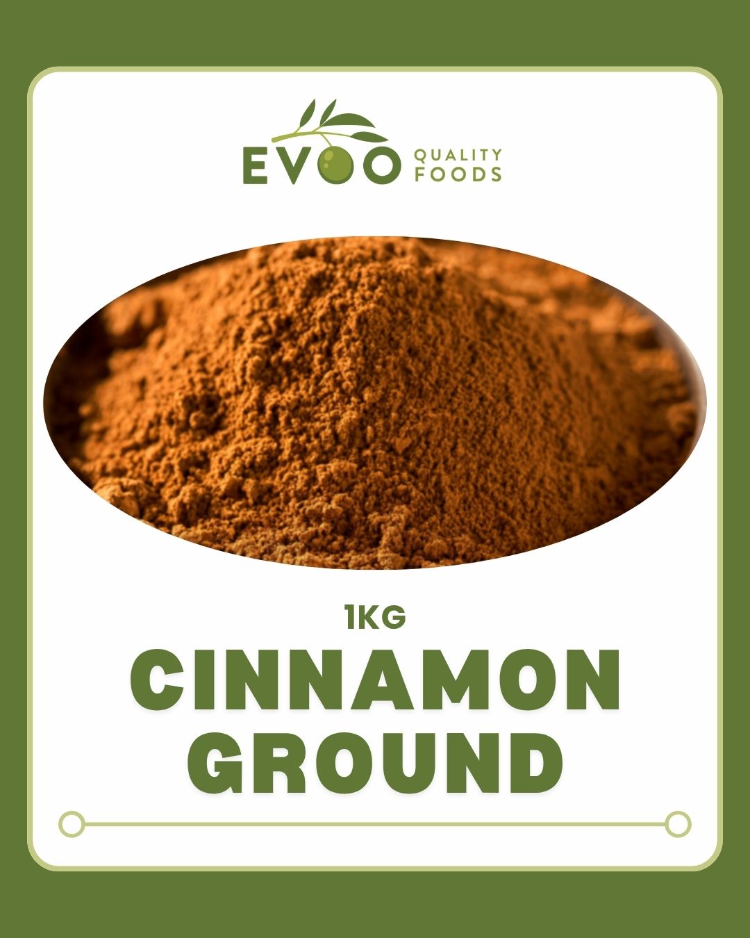 Cinnamon Ground 1kg Bag Evoo QF