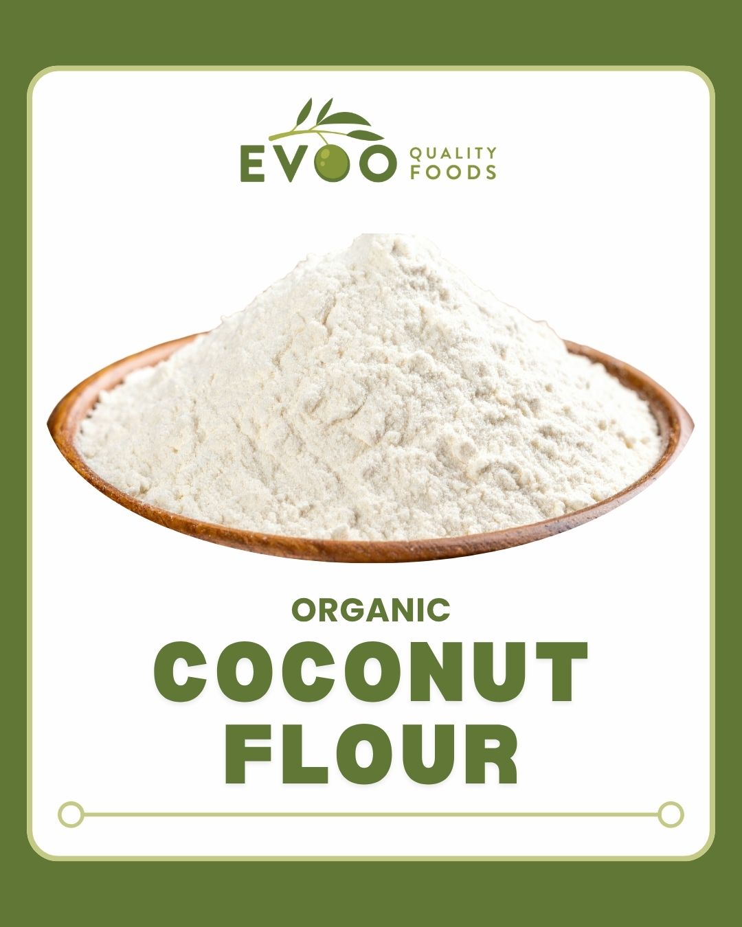 Coconut Flour Organic 1kg Bag EVOO QF