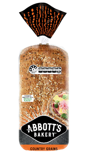 Abbott's Bakery Country Grains Sandwich Slice Bread Loaf 800g (Pre Order 3 Days)