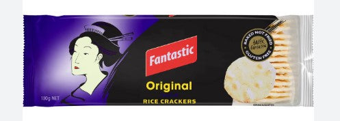 Rice Crackers Original Gluten Free 100g Packet Fantastic
