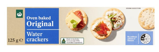 Water Crackers Original (Oven Baked) 125g Packet WW