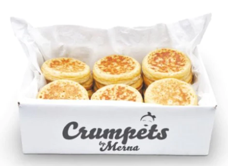 Traditional Crumpets 60g x 30p Carton Frozen Merna's (Pre order 2 days)