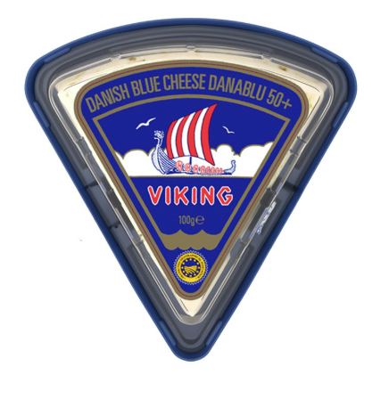 Cheese Danish Blue Danablu 50+ Wedge 100gm x 10 pcs Viking