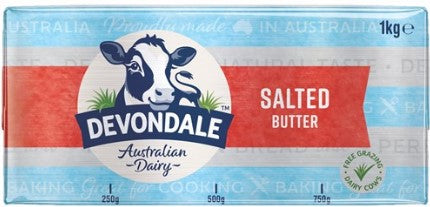 SALTED Butter 1kg Block Devondale (RED)