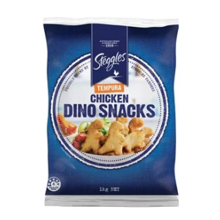 Chicken Dino Snacks (Nuggets) 1kg Box Steggles