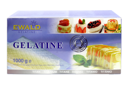 Gelatine Titanium Sheets 1kg Box Ewald