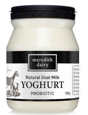 Natural Goat Milk Yoghurt 500g BLACK Meredith Dairy