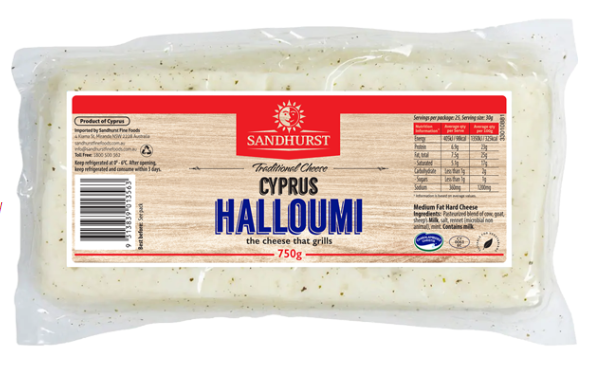 Haloumi Cheese Cyprus 750g Pkt Sandhurst (Pre Order)