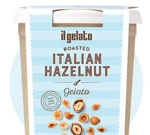 Ice Cream Roasted Italian Hazelnut 5lt Tub  Il Gelato